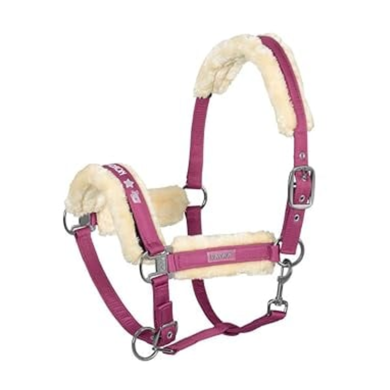 Eskadron Glossy Faux Fur Headcollar Young Star - Pink