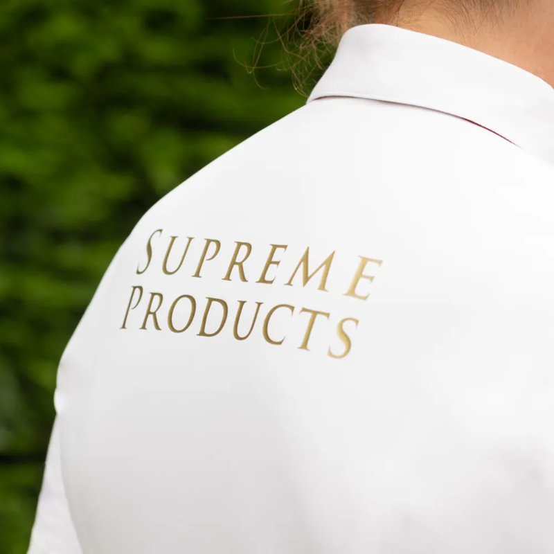 Supreme Products Long Sleeve Champion Junior Show Rider Competition Shirt With Button - Cream/Cream-1