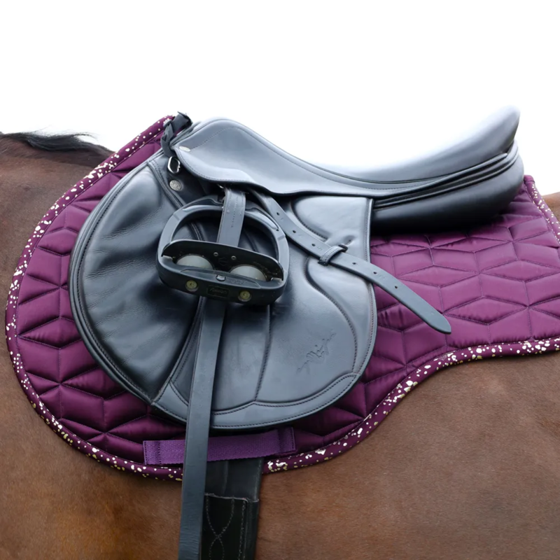 Hy Equestrian Enchanted Collection Saddlepad - Plum/Rose Gold-2