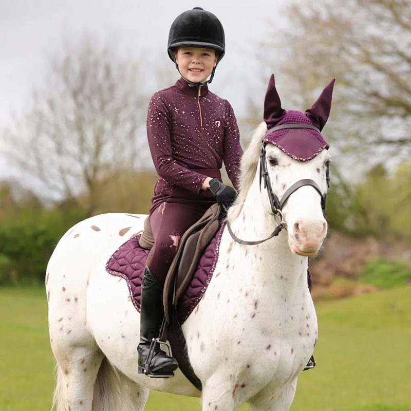 Hy Equestrian Enchanted Collection Saddlepad - Plum/Rose Gold-3