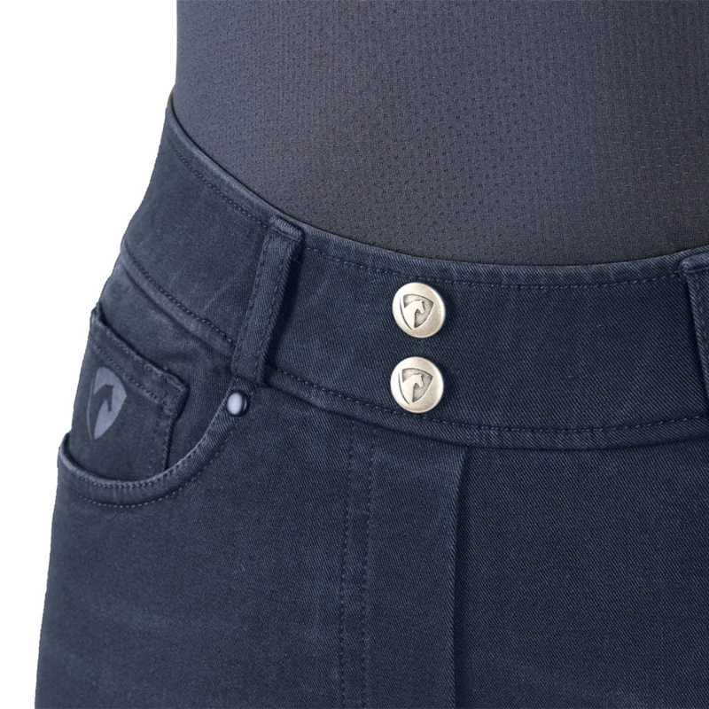 Hy Equestrian Elevate Denim Breeches - Dark Blue-2