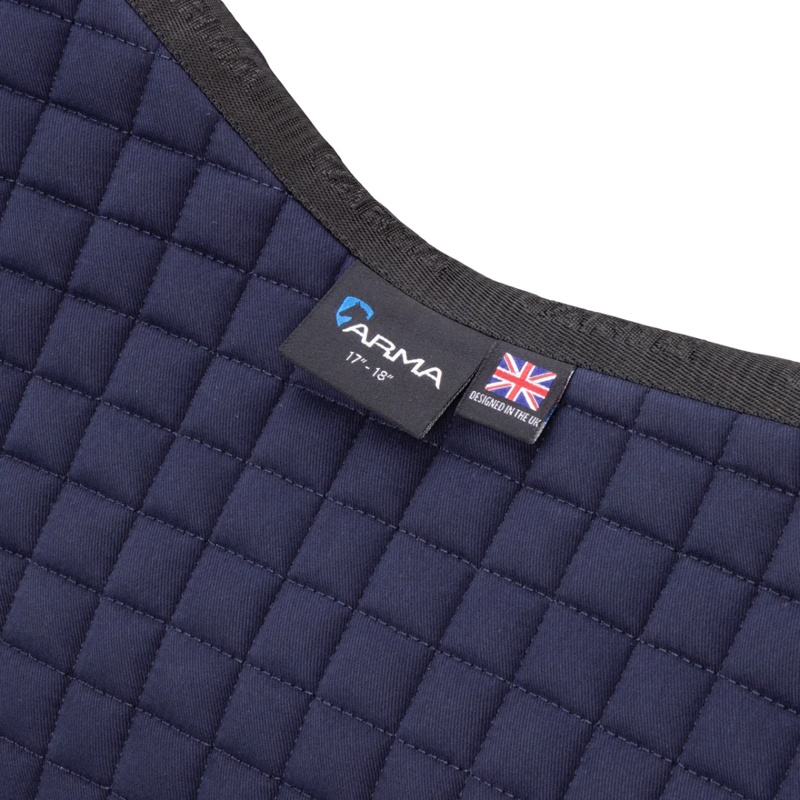 Shires ARMA Deluxe Cotton Saddlecloth - Navy-3