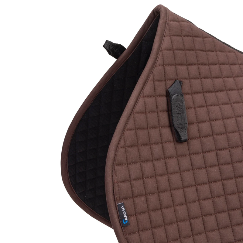 Shires ARMA Deluxe Cotton Jump Saddlecloth - Brown-2