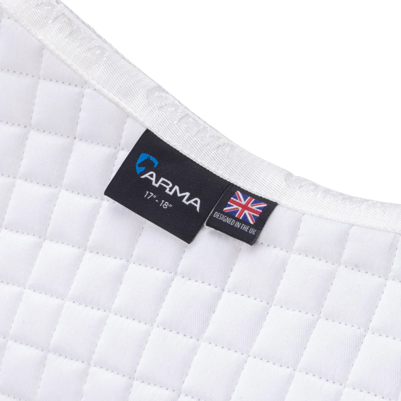 Shires ARMA Deluxe Cotton Jump Saddlecloth - White-3