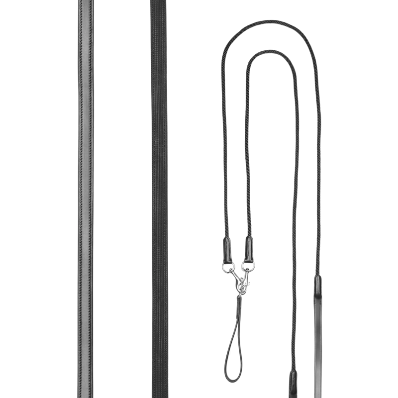 LeMieux Leather Draw Reins - Black