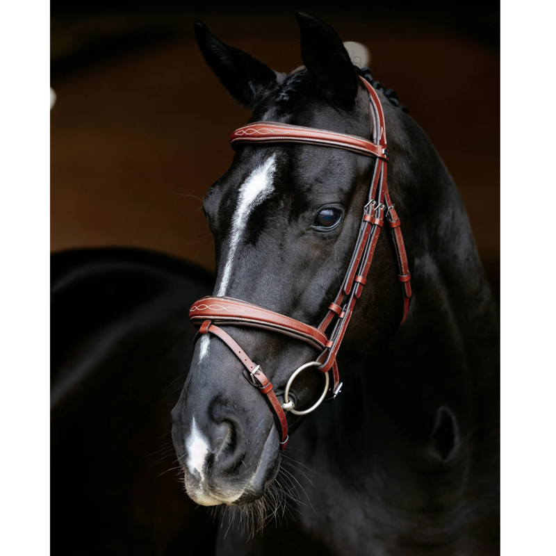 LeMieux Kudos Competition Flash Bridle - Chestnut-1