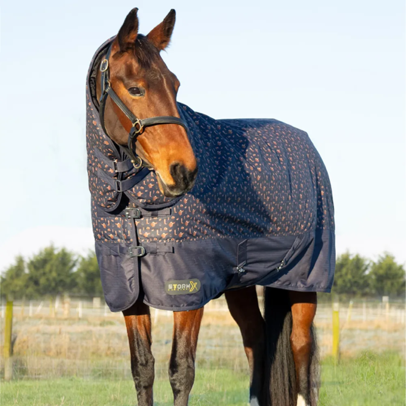 StormX Original Country 200 Combi Turnout Rug - Navy-1