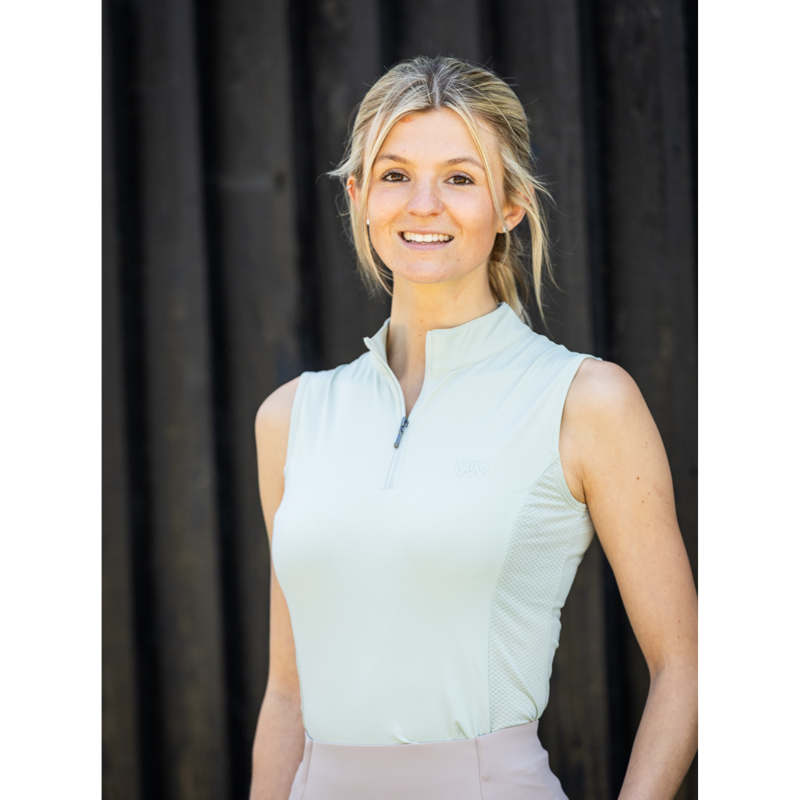 Woof Wear Ladies Sleeveless Tech Riding Shirt - Sage Green-1