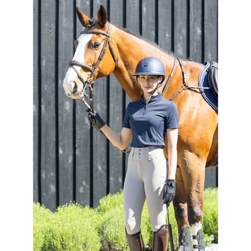 Woof Wear Ladies Short Sleeve Tech Riding Shirt - Navy-2