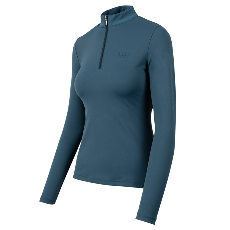 Woof Wear Ladies Long Sleeve Tech Riding Shirt - Petrol Blue