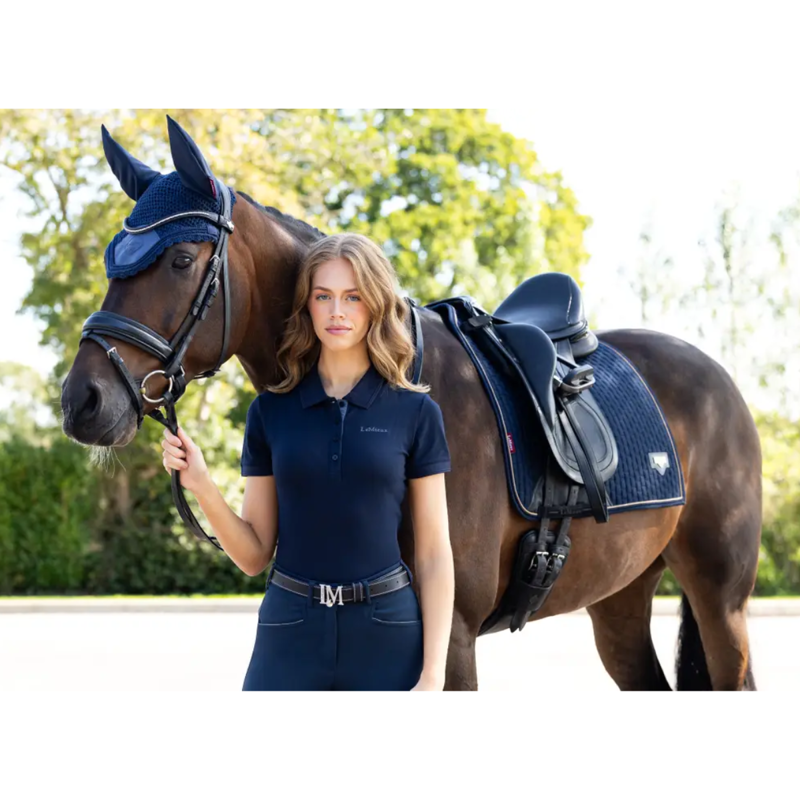 LeMieux Puissance Suede Dressage Pad - Navy-1