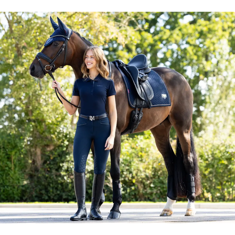 LeMieux Puissance Suede Dressage Pad - Navy-2