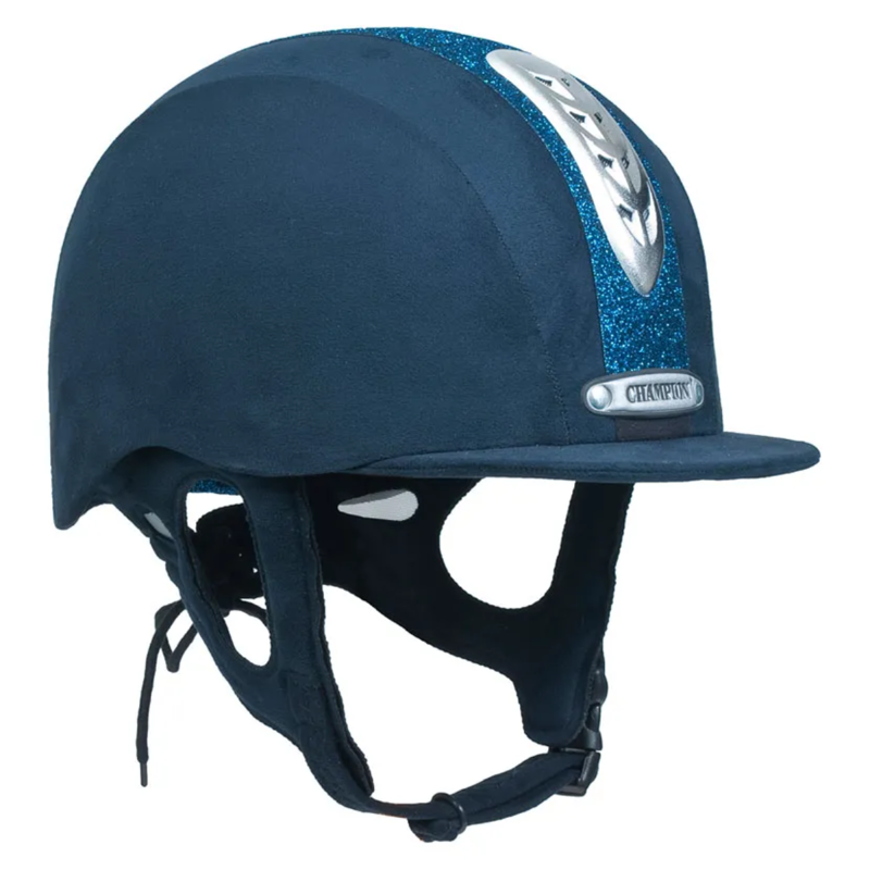 Champion Junior X-Air Dazzle Plus Riding Hat - Navy/Navy-1