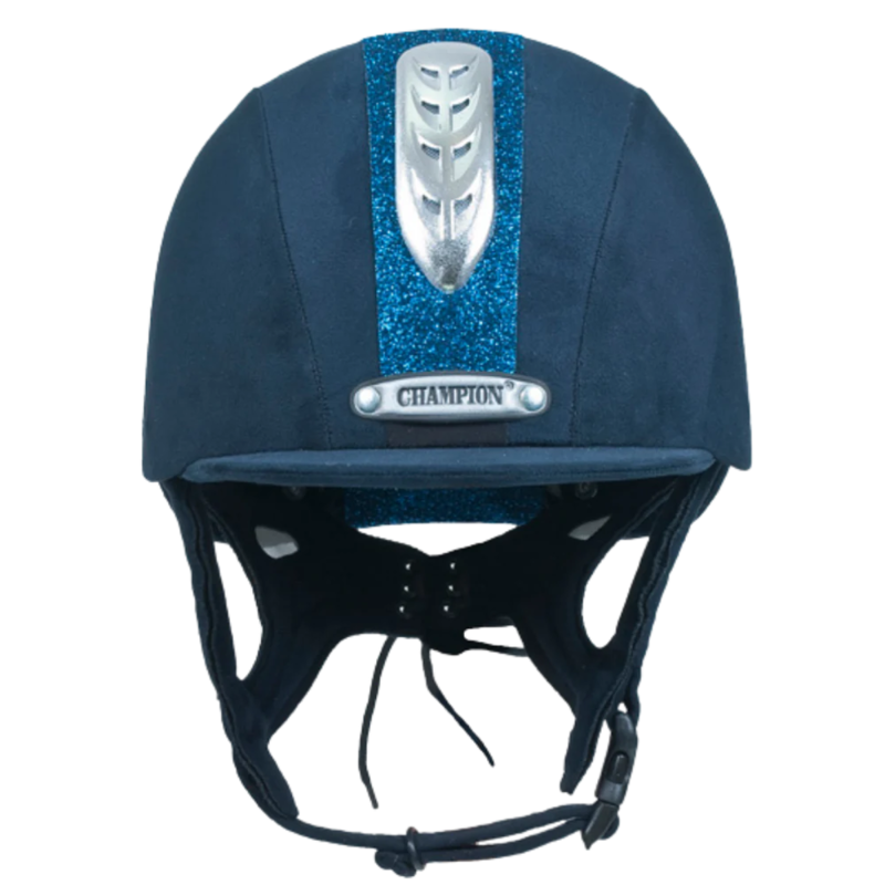 Champion Junior X-Air Dazzle Plus Riding Hat - Navy/Navy-2