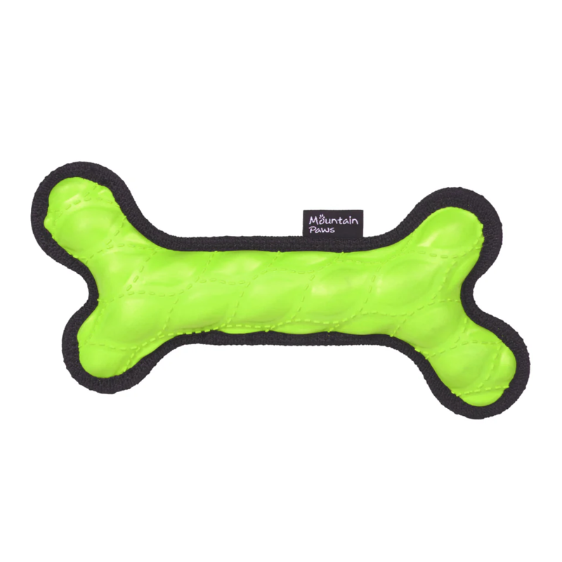Mountain Paws Rubber Bone Dog Toy - Green