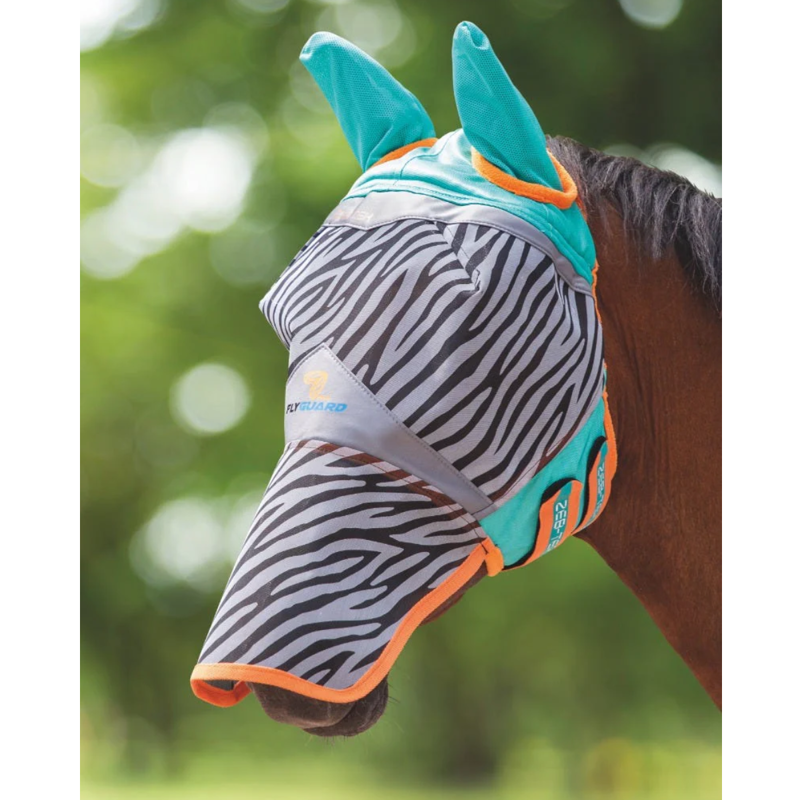 Shires Zeb-Tek Fly Mask - Zebra Print