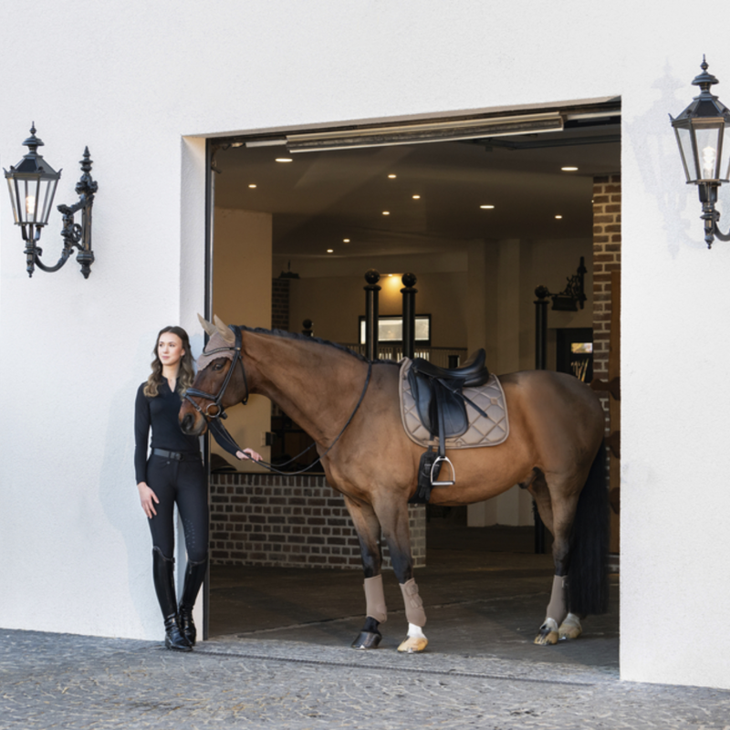 Eskadron Glossy Bit Saddlecloth Platinum SS25 - Smokey Taupe-6