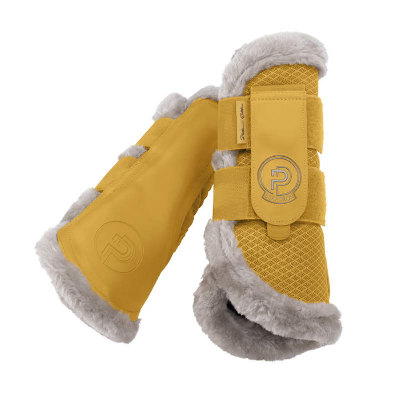 Eskadron Mesh Faux Fur Tendon Boots Platinum SS25 - Golden Yellow