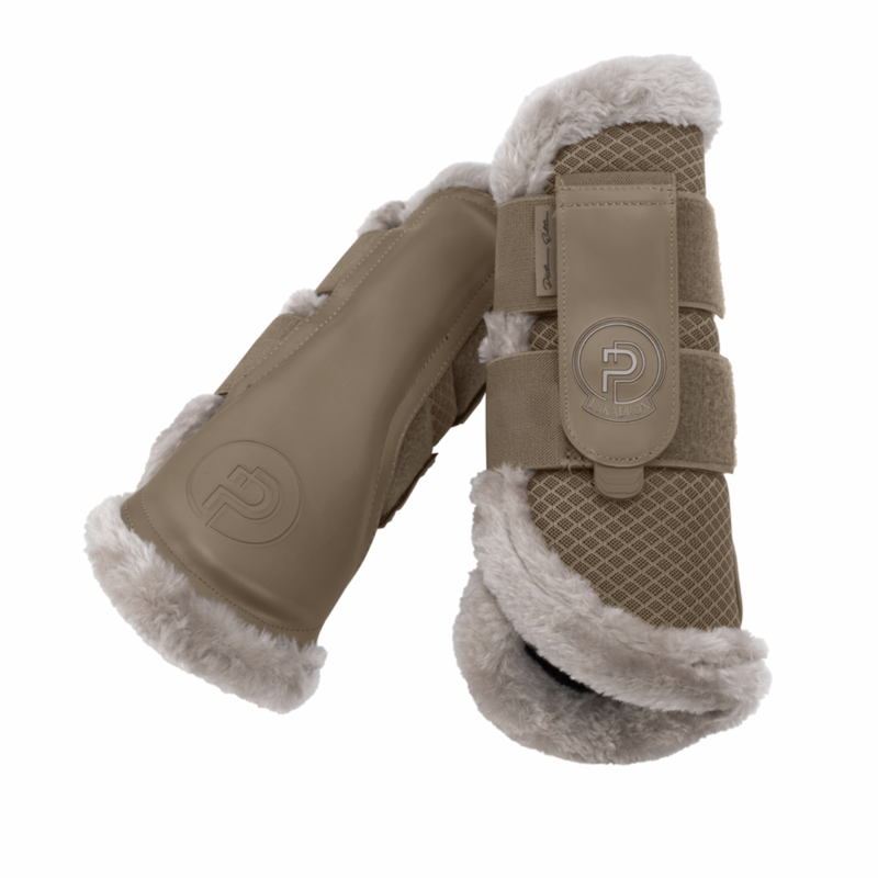 Eskadron Mesh Faux Fur Tendon Boots Platinum SS25 - Smokey Taupe