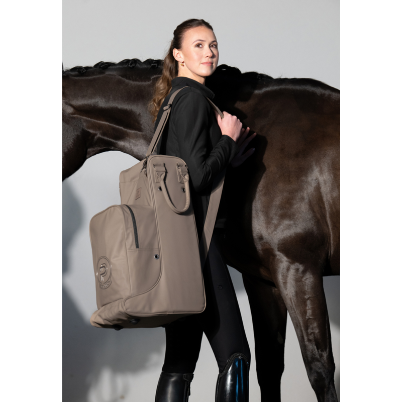 Eskadron Faux Leather Boot And Helmet Bag Platinum SS25 - Smoky Taupe-1