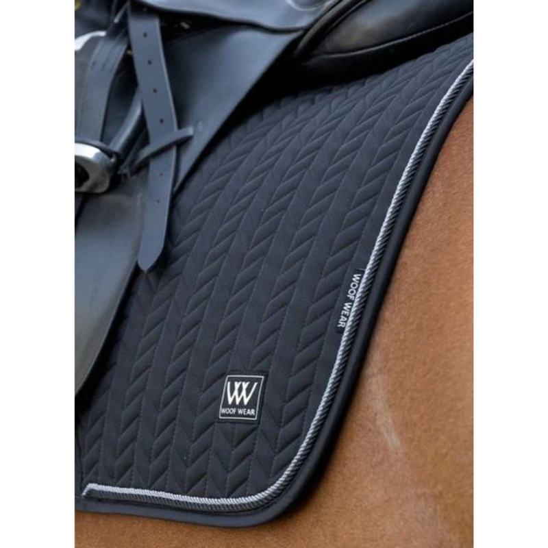 Woof Wear Herringbone Dressage Saddlepad - Black-1
