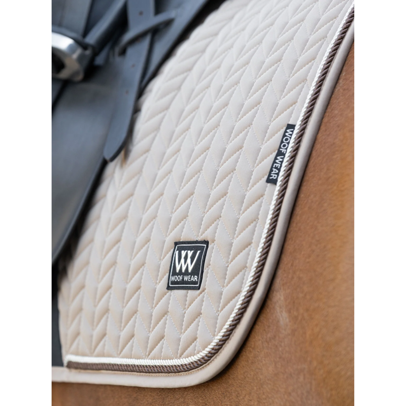 Woof Wear Herringbone Dressage Saddlepad - Caramel-1