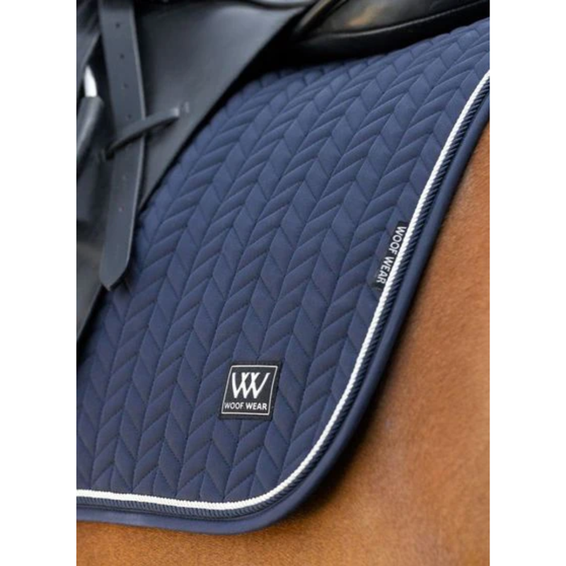 Woof Wear Herringbone Dressage Saddlepad - Navy-1