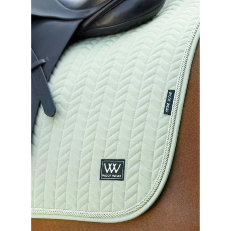 Woof Wear Herringbone Dressage Saddlepad - Sage Green-1