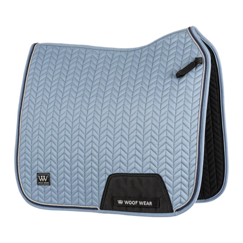 Woof Wear Herringbone Dressage Saddlepad - Steel Blue
