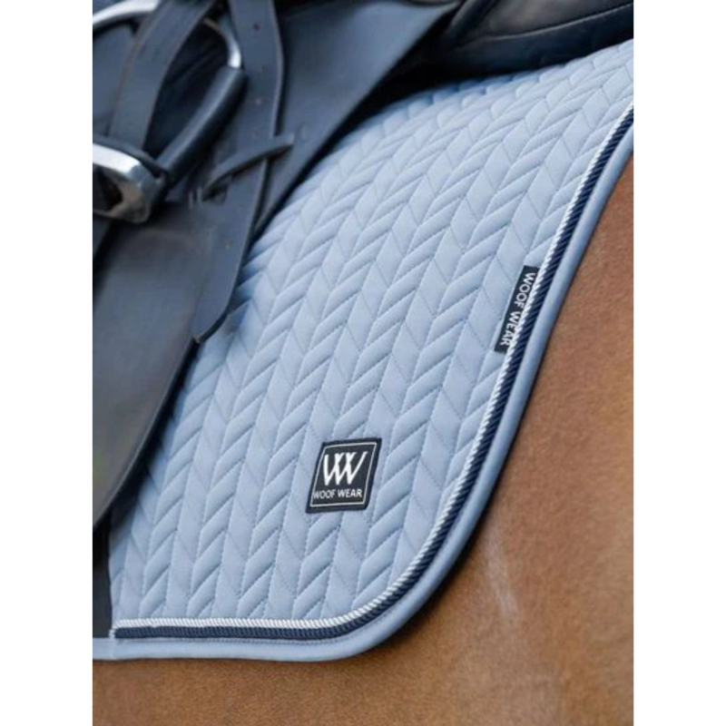 Woof Wear Herringbone Dressage Saddlepad - Steel Blue-1