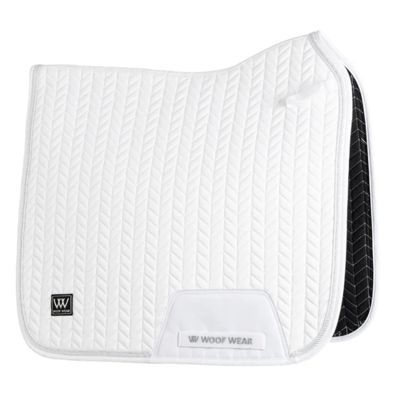 Woof Wear Herringbone Dressage Saddlepad - White