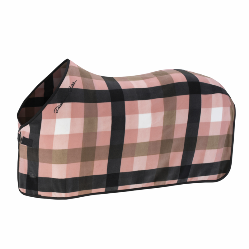 Eskadron Fleece Check Sweat Rug - Soft Rouge/White/Black/Smoky Taupe