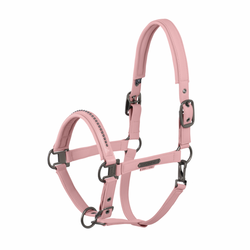 Eskadron Softshell Pearls Double Pin Headcollar Platinum SS25 - Soft Rouge