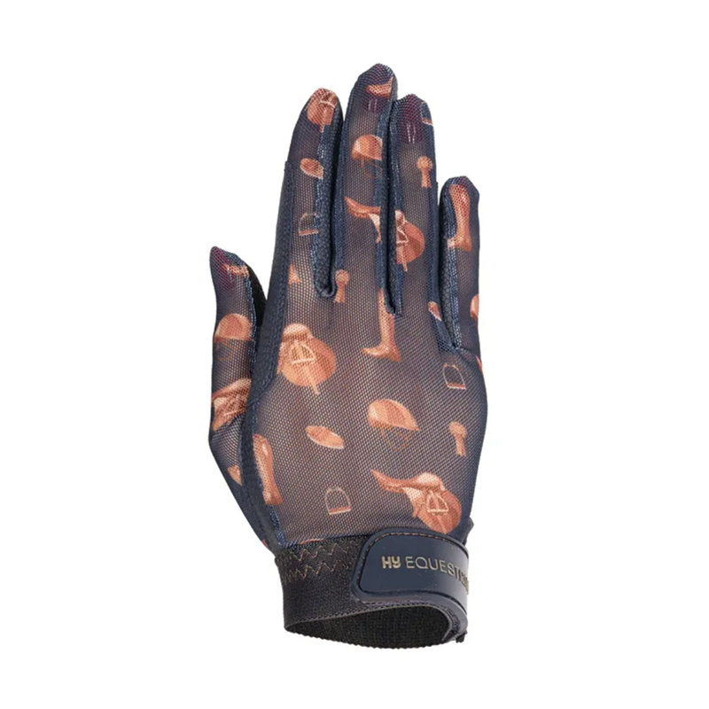 Hy Equestrian Elevate Country Riding Gloves - Navy/Fossil