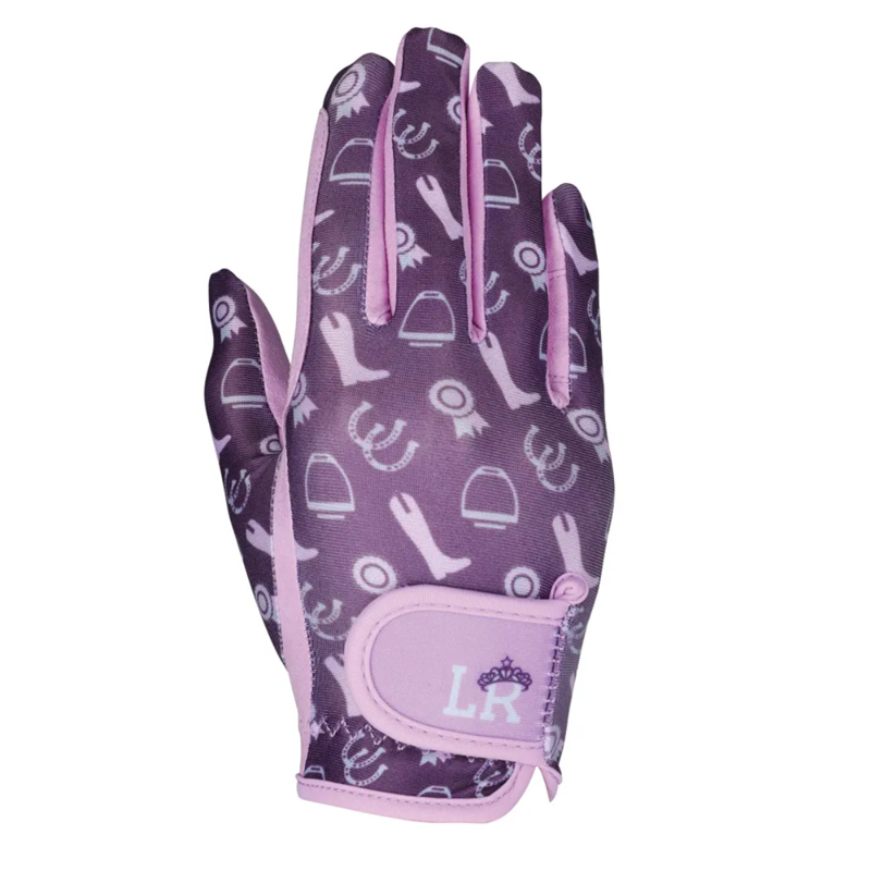 Little Rider Giddy Up Gymkhana Riding Gloves - Purple/Lilac