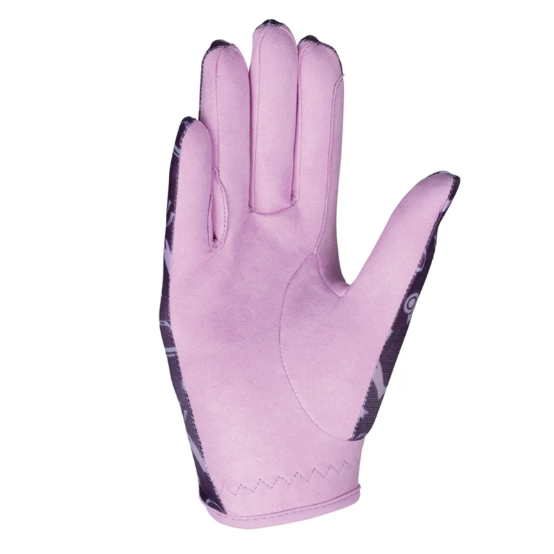 Little Rider Giddy Up Gymkhana Riding Gloves - Purple/Lilac-2