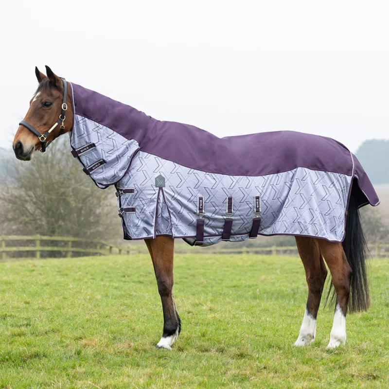 Hy DefenceX Shield Quagga System Fly Rug - Purple/White