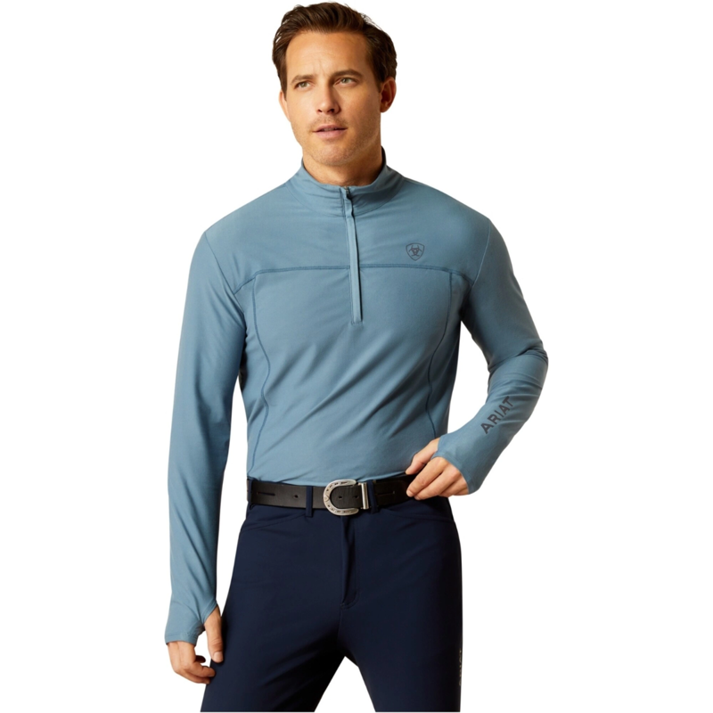 Ariat Men's Lowell 3.0 1/4 Zip Base Layer - Bluestone