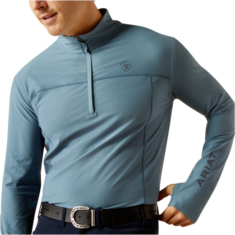 Ariat Men's Lowell 3.0 1/4 Zip Base Layer - Bluestone-2