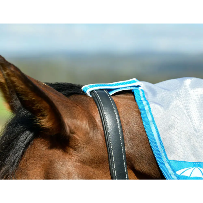 WeatherBeeta ComFiTec Hexi Shield Combo Neck in Silver/Teal Blue-5