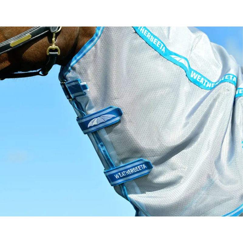 WeatherBeeta ComFiTec Hexi Shield Combo Neck in Silver/Teal Blue-4