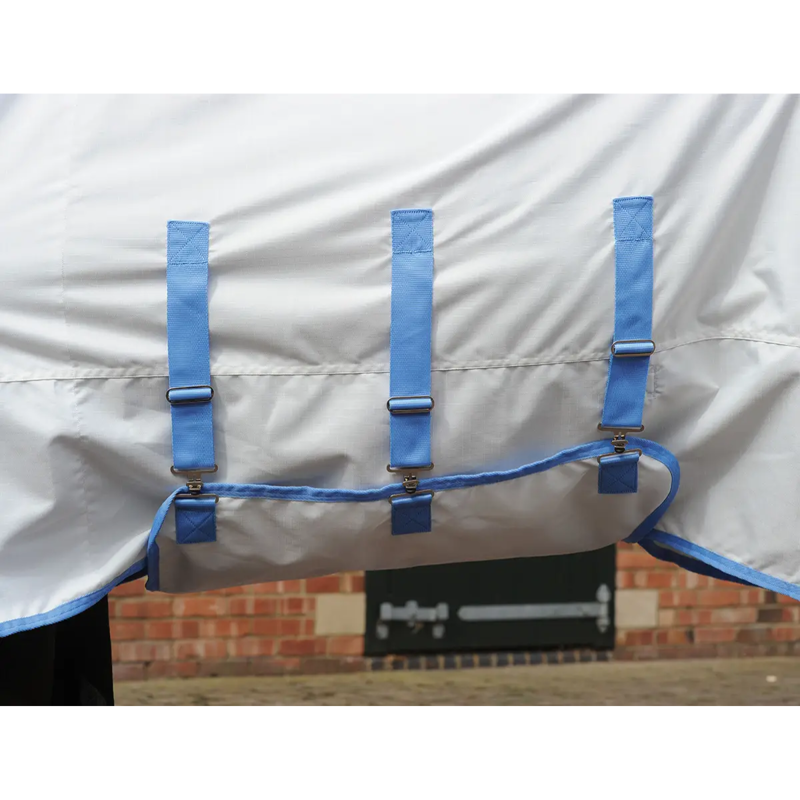 WeatherBeeta ComFiTec Sweet Itch Shield Combo Neck Fly Rug - White/Blue-5