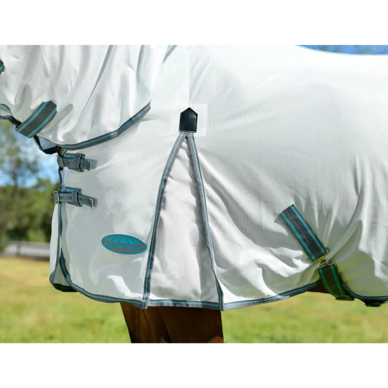 WeatherBeeta ComFiTec Essential Mesh II Combo Neck - White/Grey/Bright Blue-3
