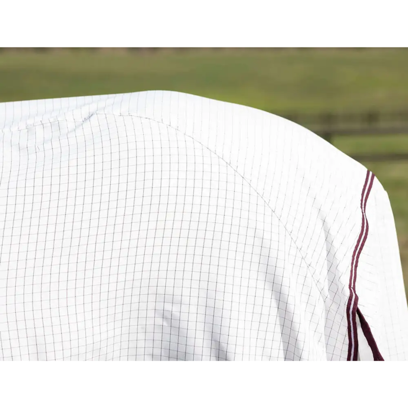 WeatherBeeta Hybrid Seasons Combo Neck Fly Rug - White/Maroon-7