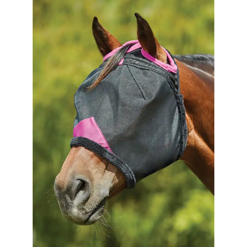 WeatherBeeta ComFiTec Deluxe Durable Mesh Fly Mask - Black/Purple