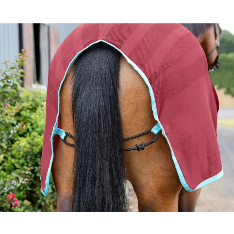 WeatherBeeta Scrim Cooler Standard Neck Rug - Red/Blue/Beige-2