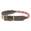 WeatherBeeta Rope Leather Dog Collar - Burgundy/Brown