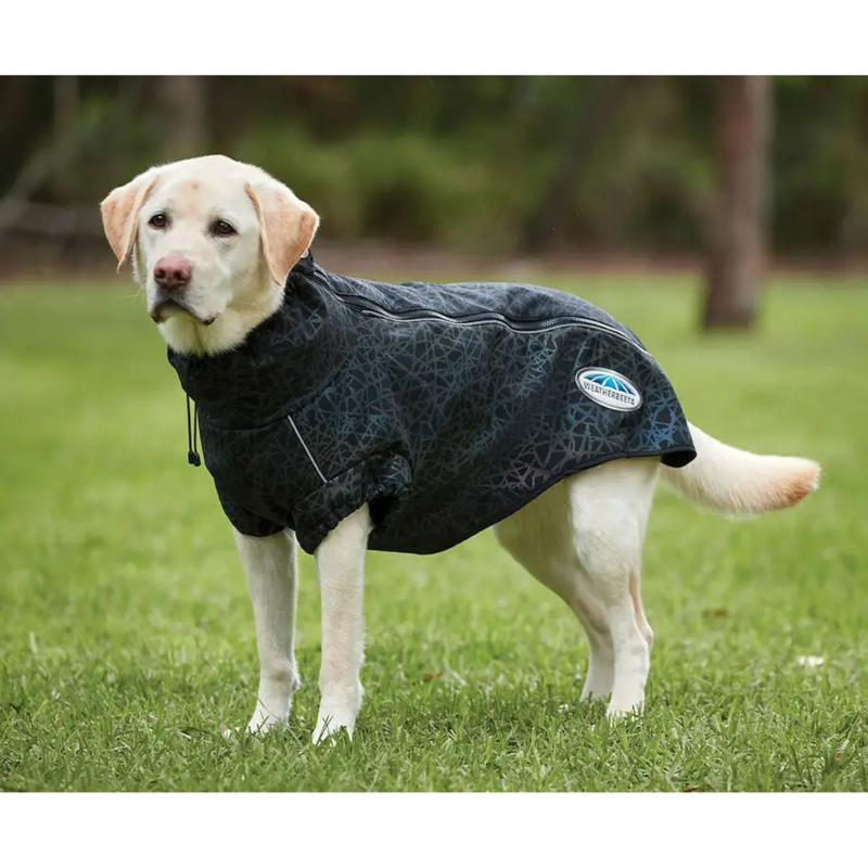 WeatherBeeta ComFiTec Reflective Print Active Dog Coat - Black/Reflective Rainbow-2