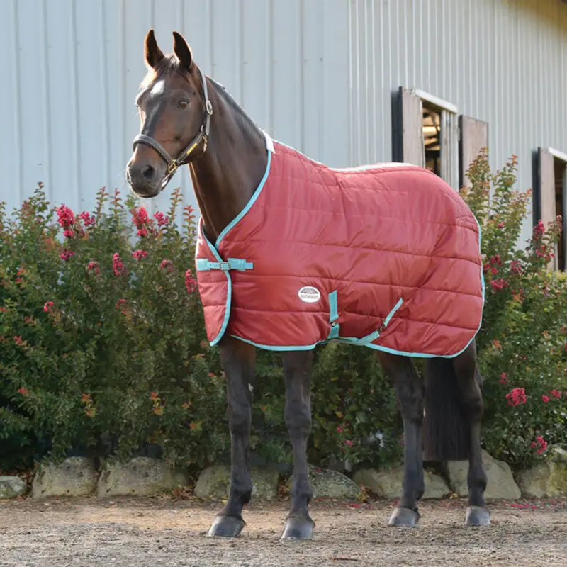 WeatherBeeta ComFiTec 210D Channel Quilt Standard Neck Medium/Lite Rug - Red/Blue/Beige