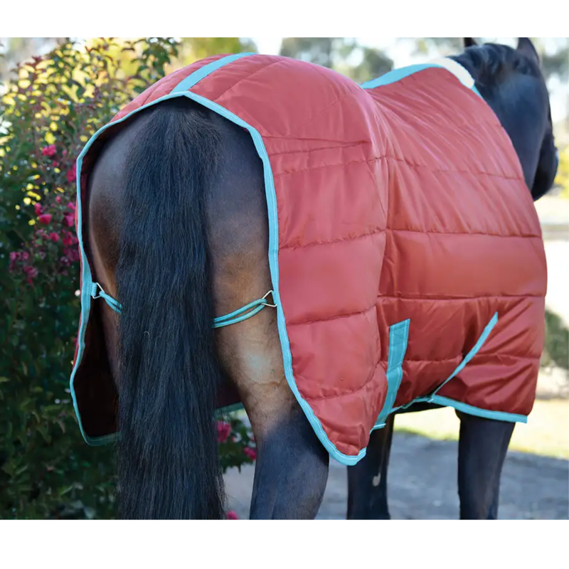 WeatherBeeta ComFiTec 210D Channel Quilt Standard Neck Medium/Lite Rug - Red/Blue/Beige-3